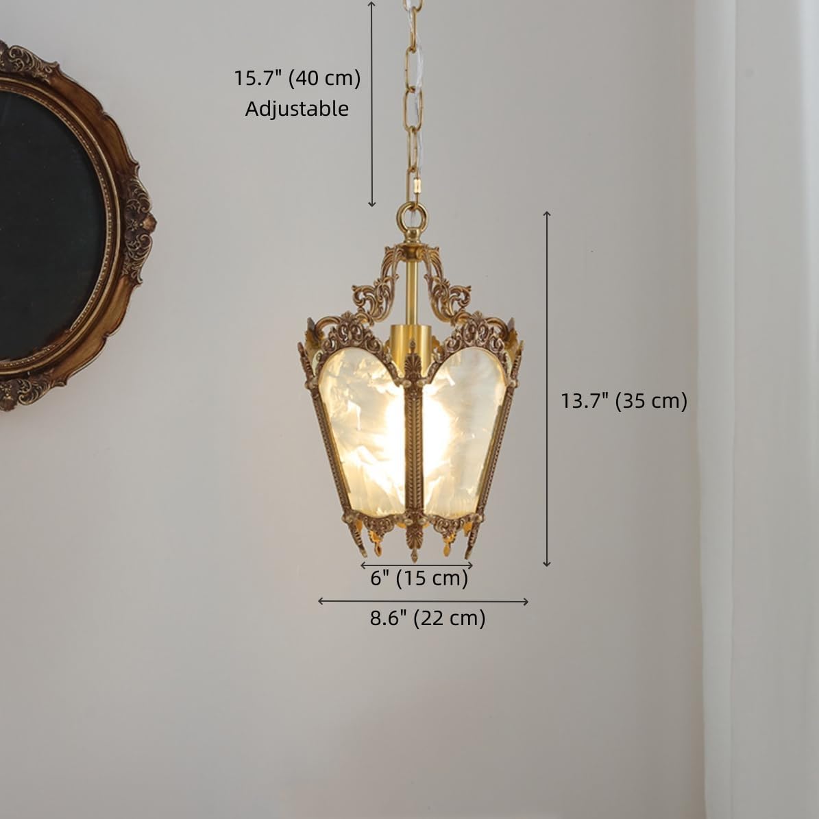 OTTOSON Etched Glass Vintage Pendant Light SEEAIRSHOP Antique